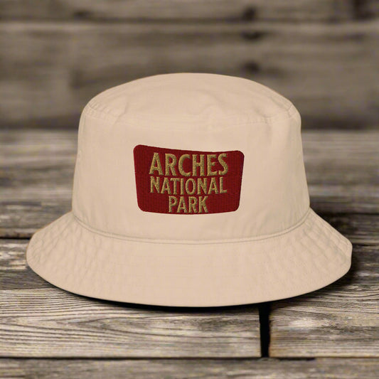 Arches National Park Embroidered Organic Bucket Hat