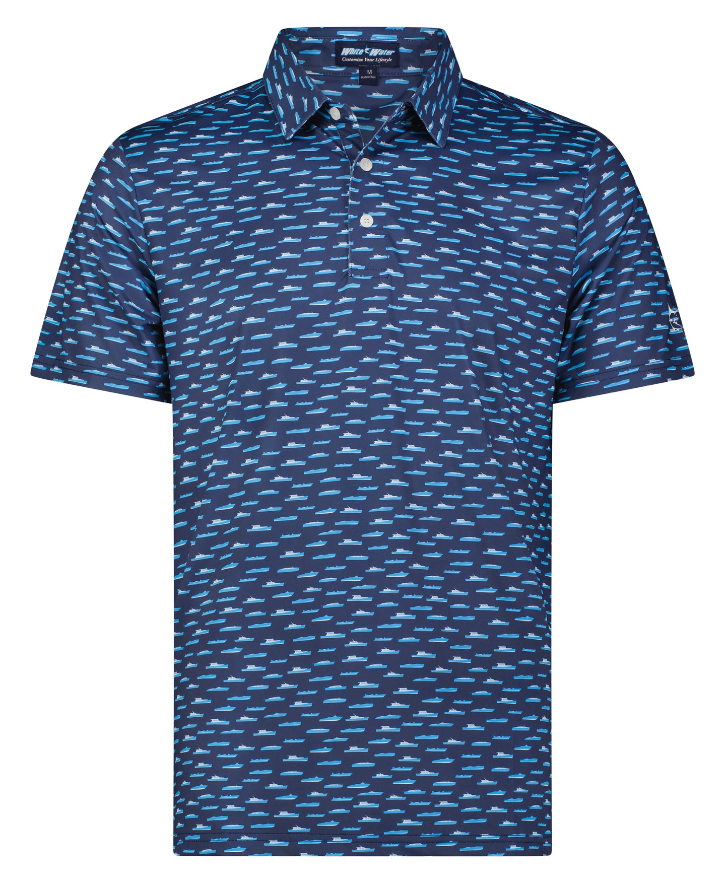 Boat Print Polo