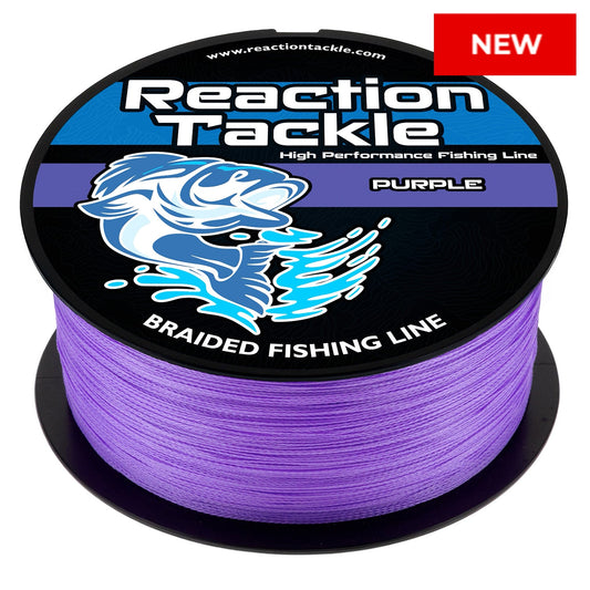 Reaction Tackle Braided Fishing Line - Purple - NEW