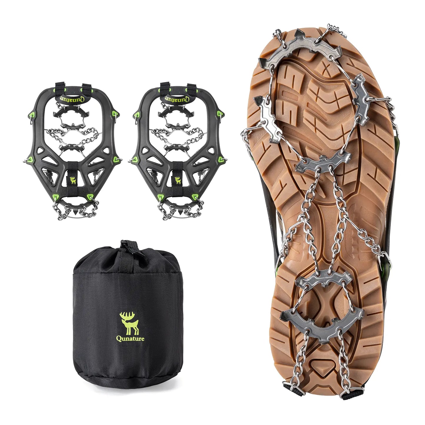 22 Anti Slip Stainless Steel Crampons for Shoes and Boots