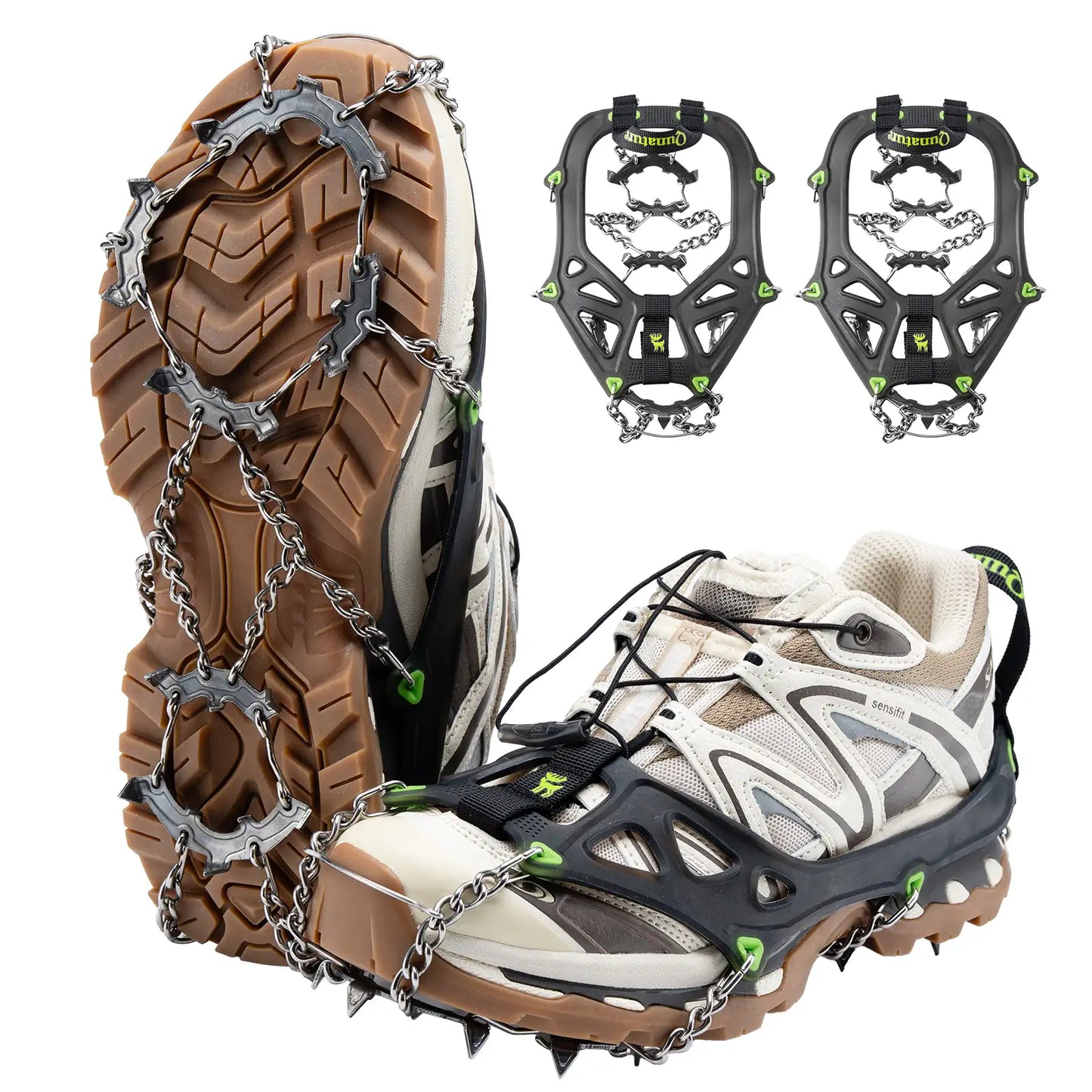 22 Anti Slip Stainless Steel Crampons for Shoes and Boots