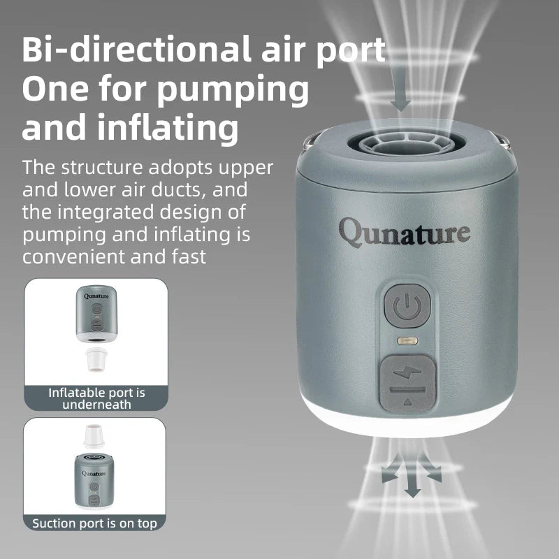 4.5KPa Mini Air Pump with 1600mAh Battery & Camping Light