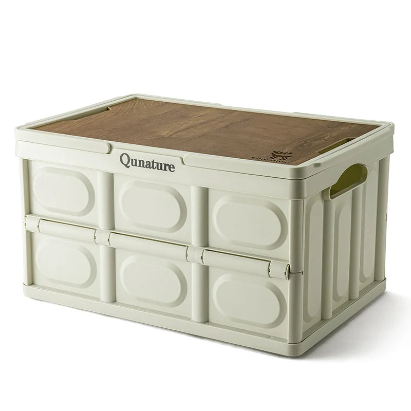 55L & 30L Folding Storage Box with Tabletop & Lid and Handle