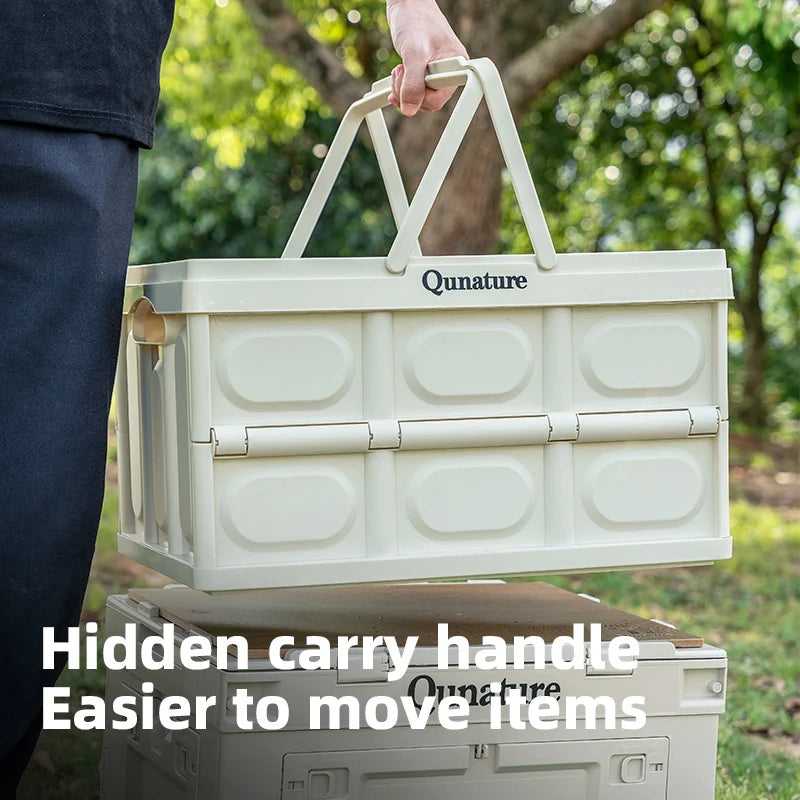 55L & 30L Folding Storage Box with Tabletop & Lid and Handle