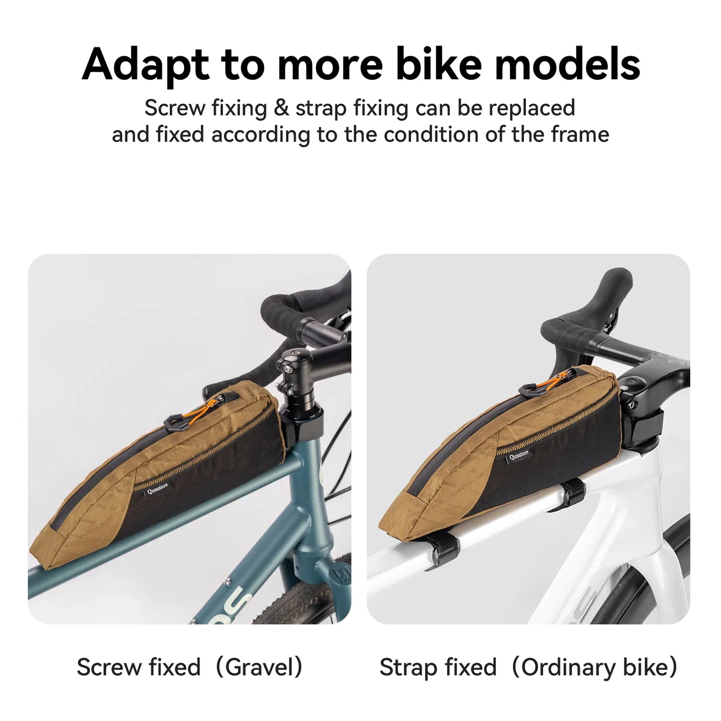 Water-repellent Top Tube Bag for Bikepacking 1L