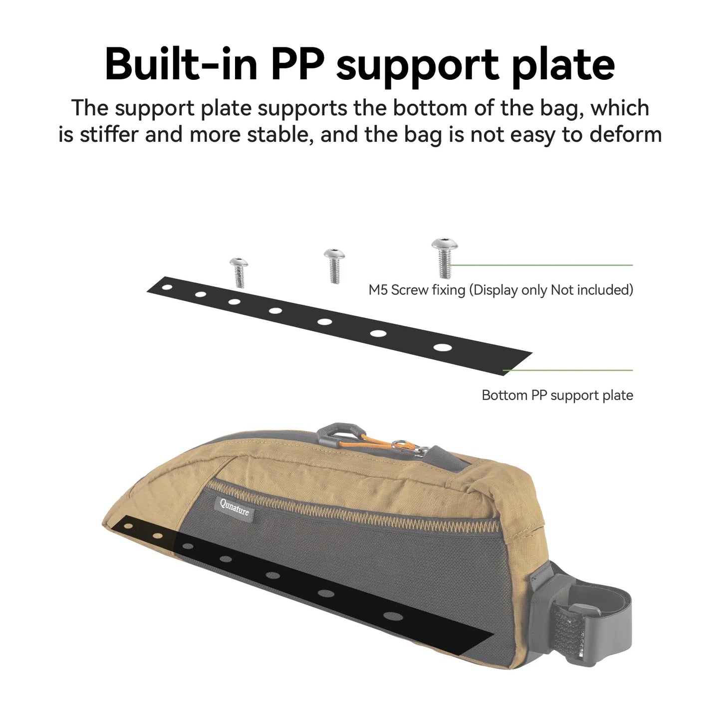 Water-repellent Top Tube Bag for Bikepacking 1L
