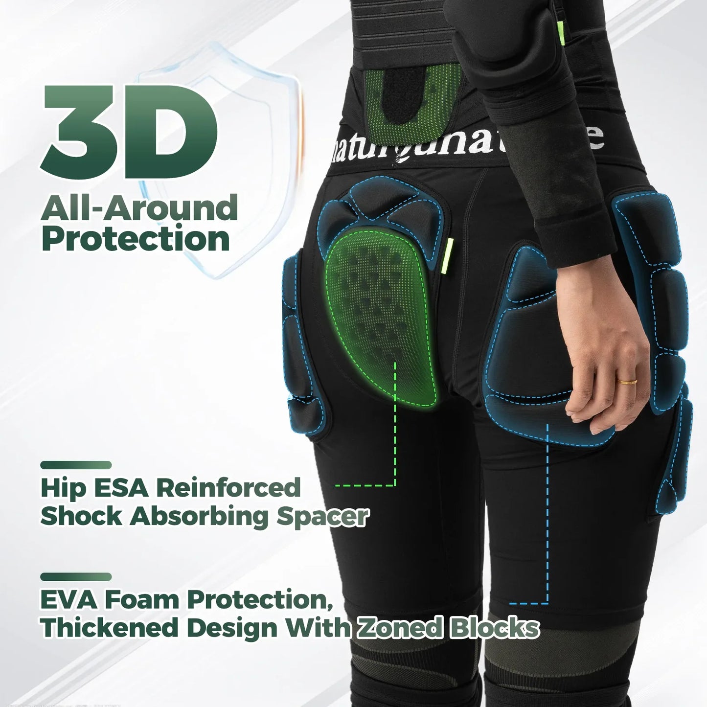 EVA Padded Ski Hip Protector with Enhanced Safety for Winter Sports