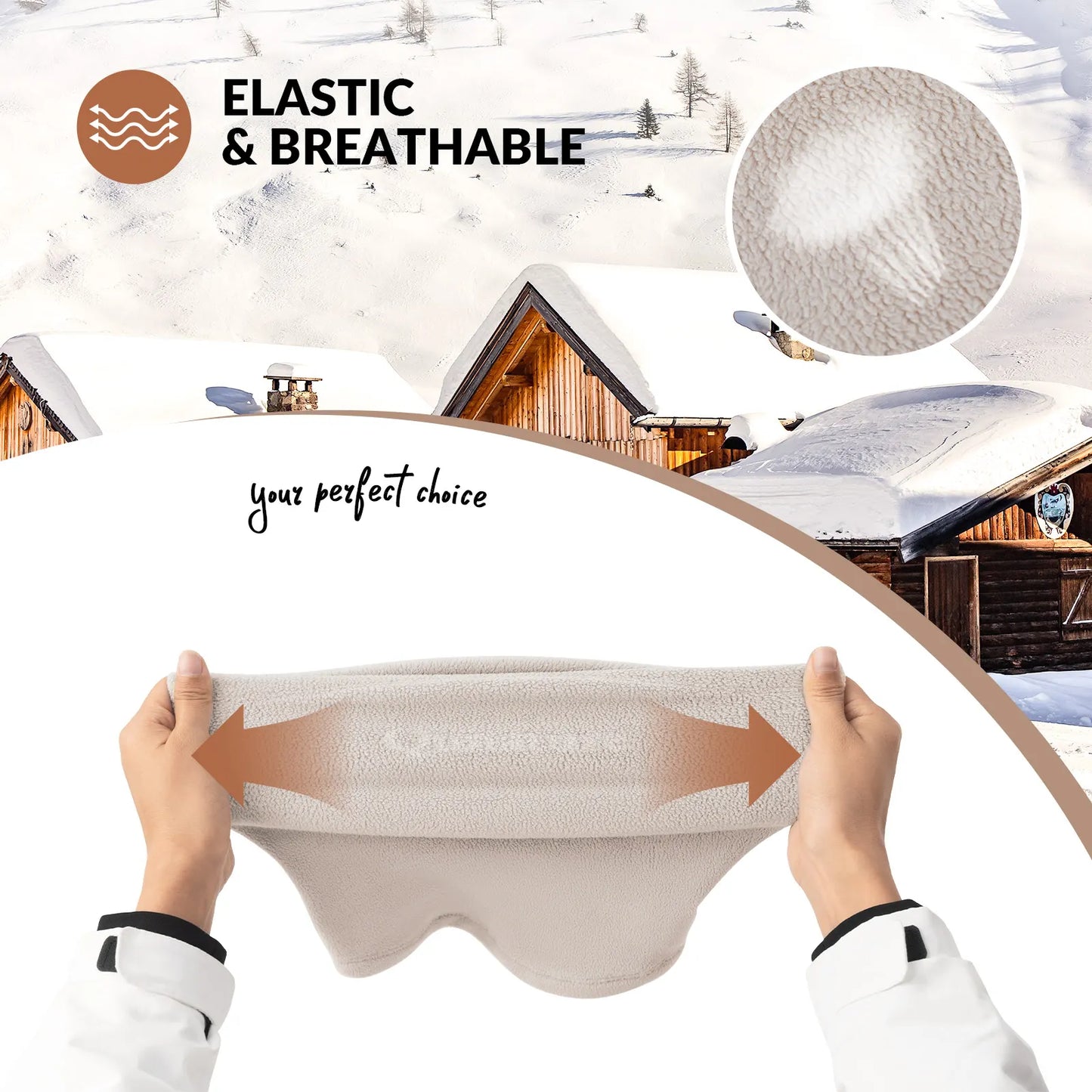 Double-Sided Fleece Integrated Face and Neck Warmer for Ultra Comfort