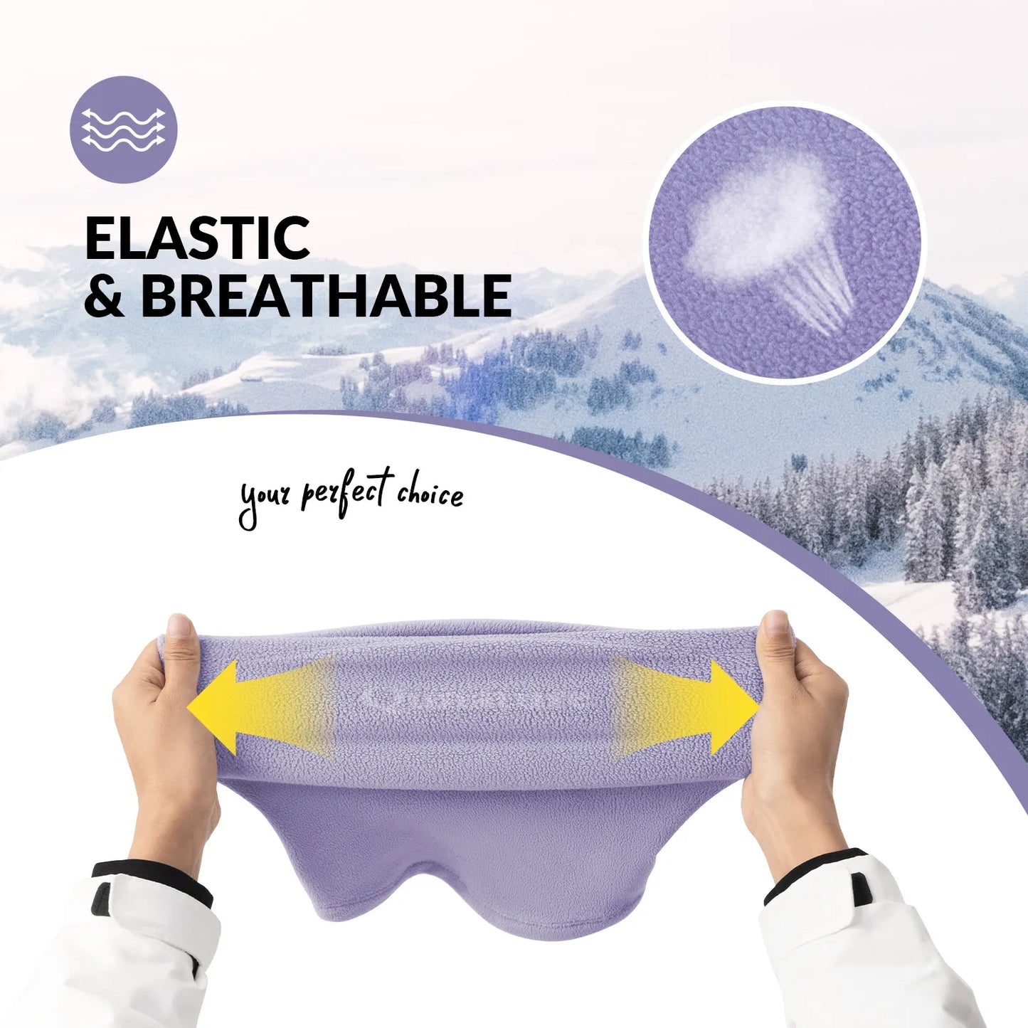 Double-Sided Fleece Integrated Face and Neck Warmer for Ultra Comfort