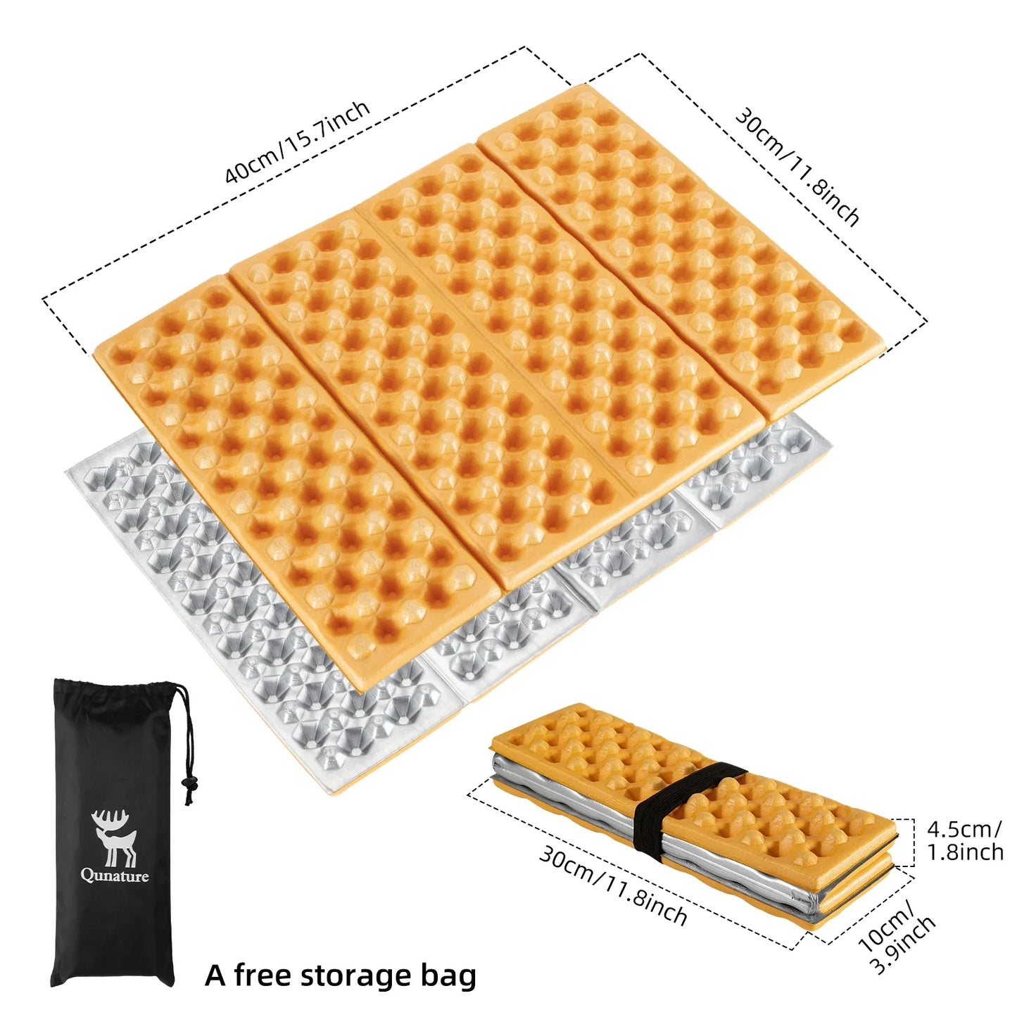 Folding Seat Pad Mat with Foam for Hiking & Camping,  Lightweight & Portable