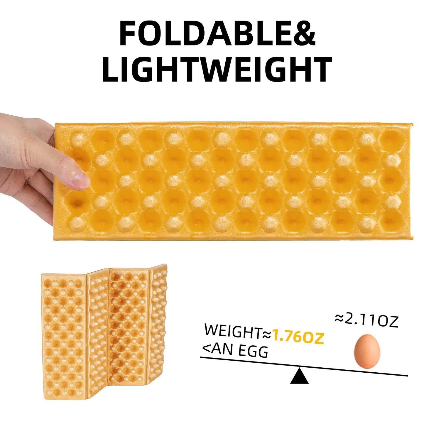 Folding Seat Pad Mat with Foam for Hiking & Camping,  Lightweight & Portable