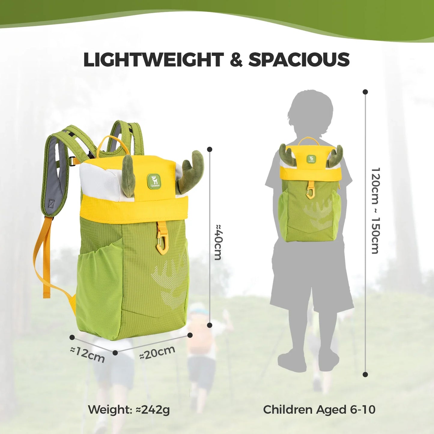 Kids Water-Repellent Hiking Backpack 8L