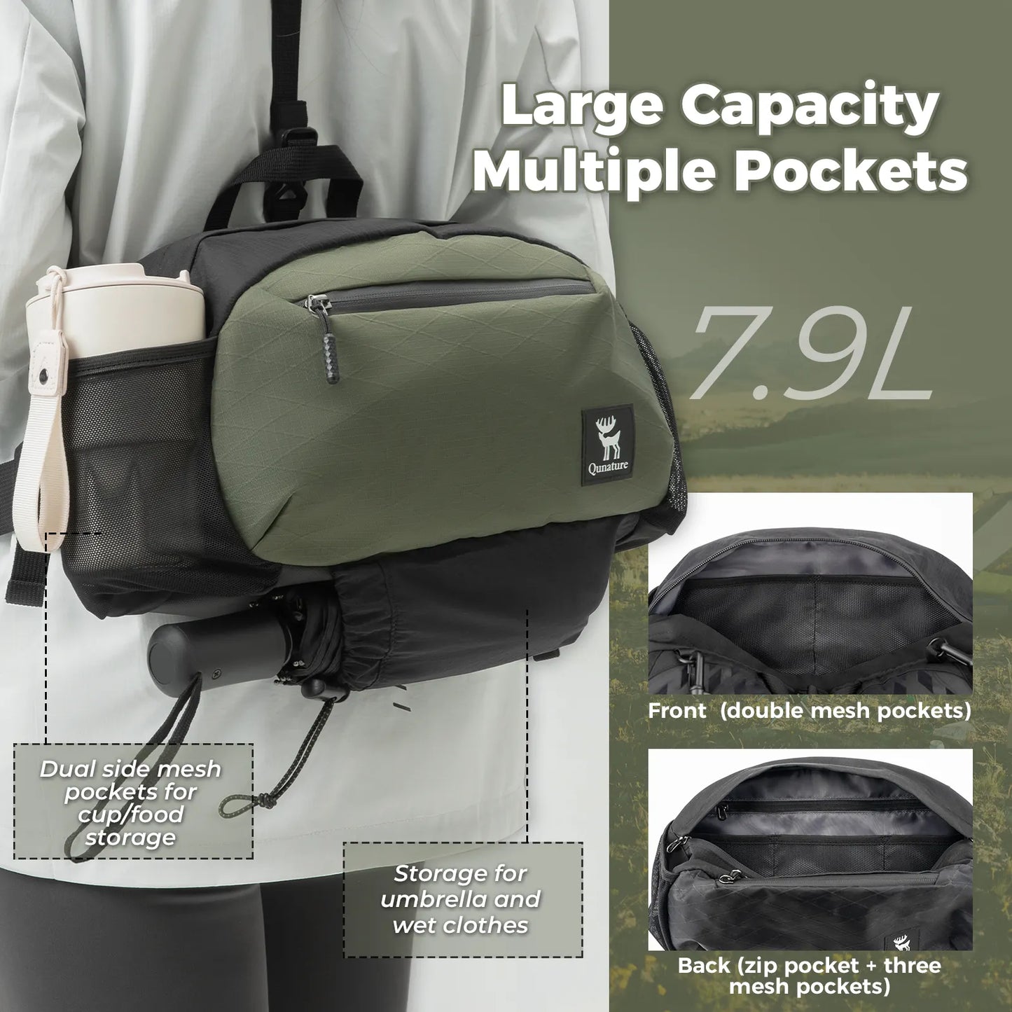 Lightweight Outdoor Backpack Waist Bag