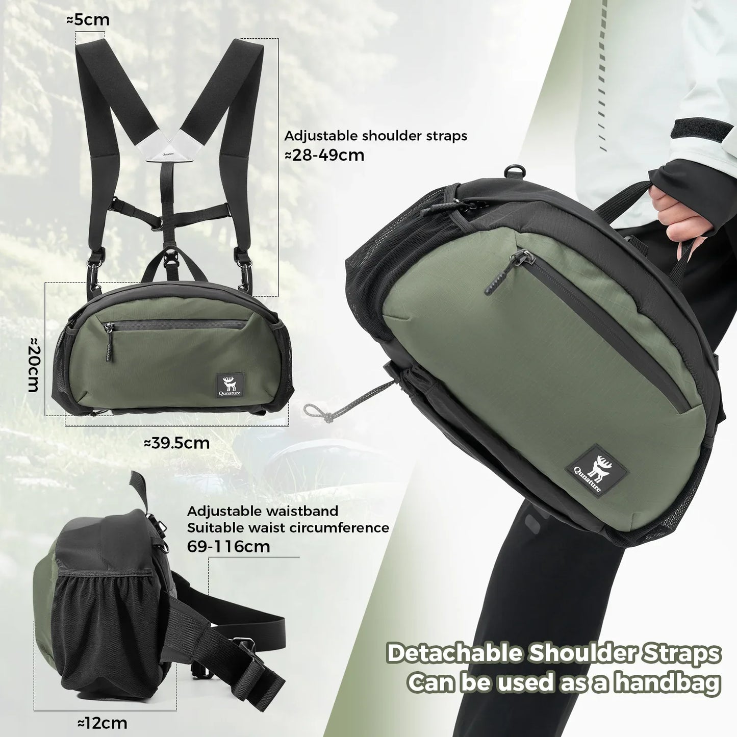 Lightweight Outdoor Backpack Waist Bag