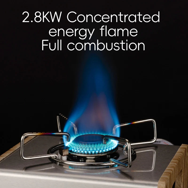 Mini Cassette Stove with 2.8KW Flame and Magnetic Gas Tank Portable Design