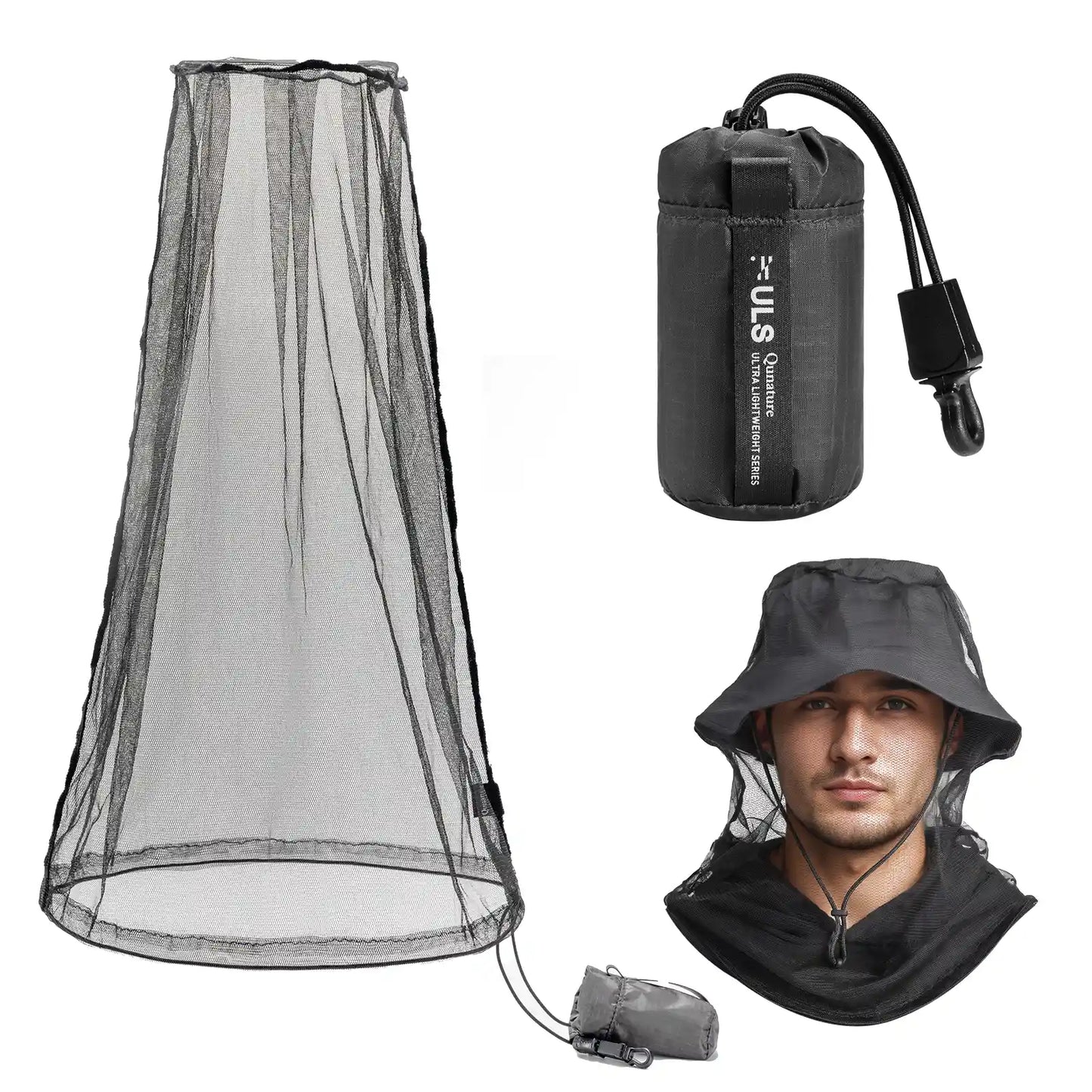 Mosquito Head Net Mesh for Hiking & Outdoors