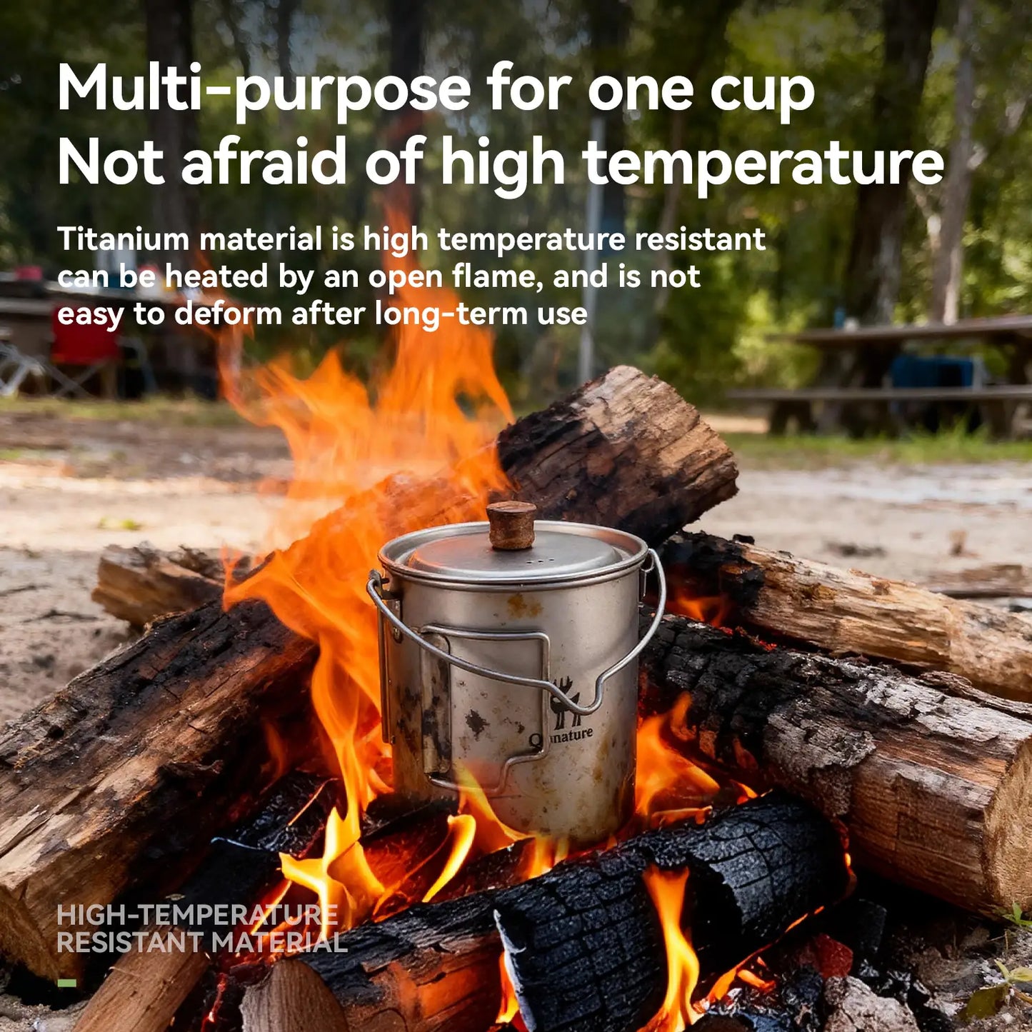 Ultralight Titanium Camping Mug 750 ml