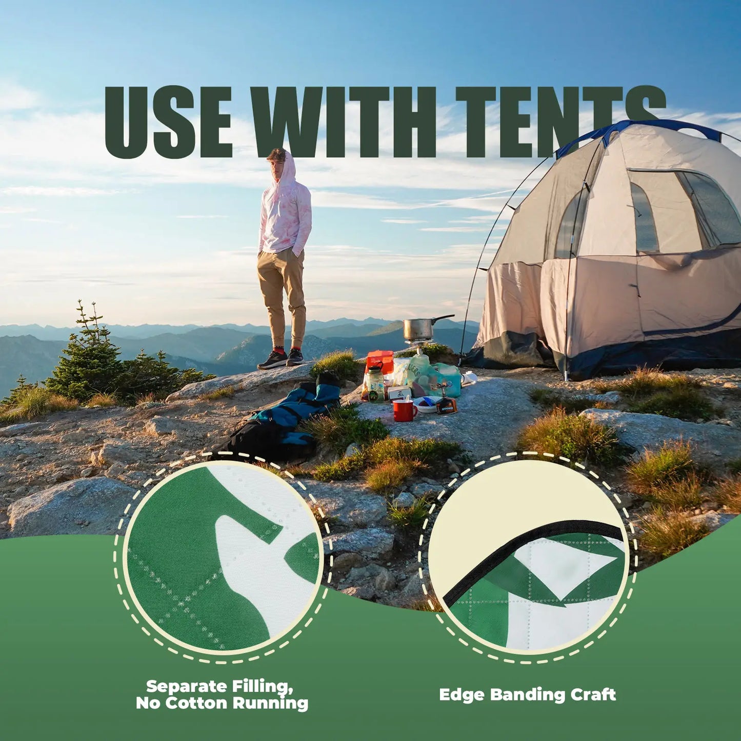 Outdoor Picnic Mat - Waterproof, Heat-Insulating, Spacious for 6-8 People