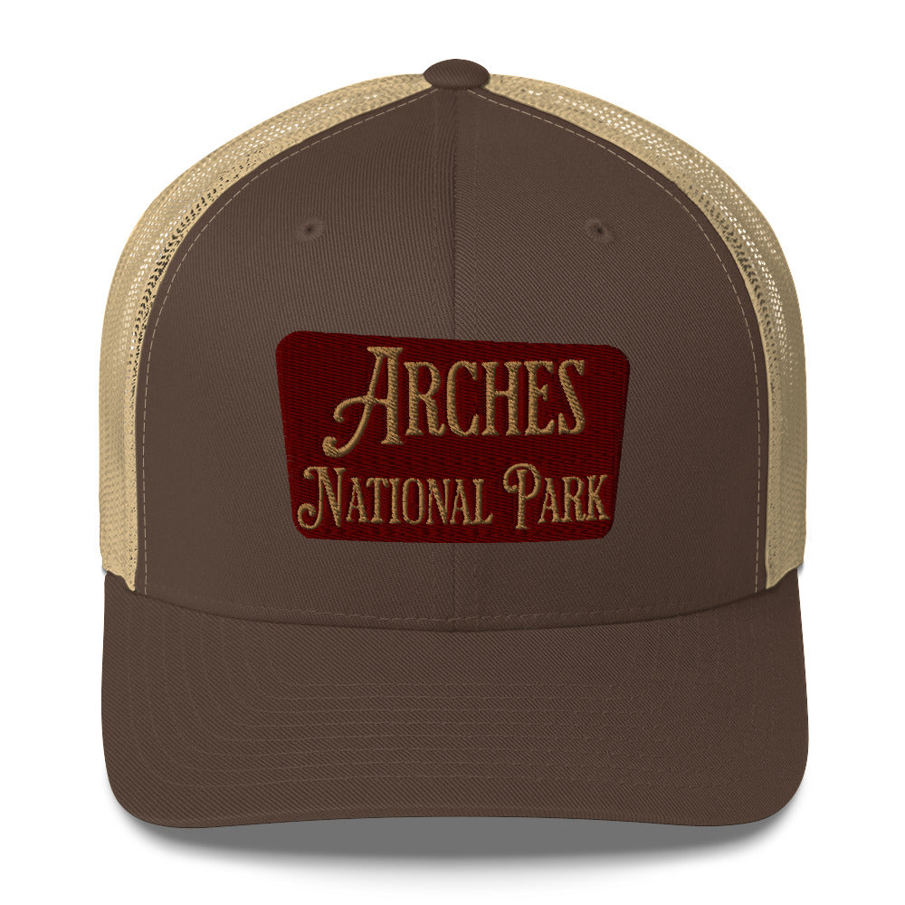 Arches Embroidered National Park Trucker Hat
