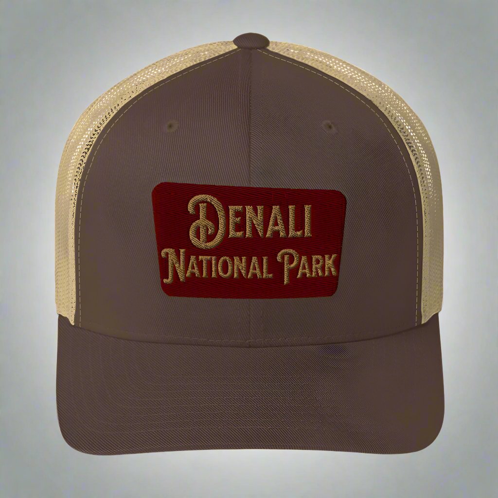 Denali National Park Sign Embroidered Trucker Hat