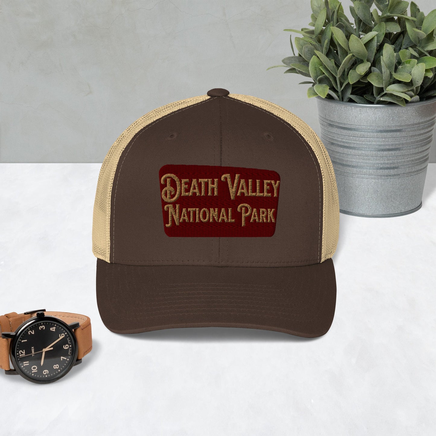Death Valley National Park Sign Embroidered Trucker Cap