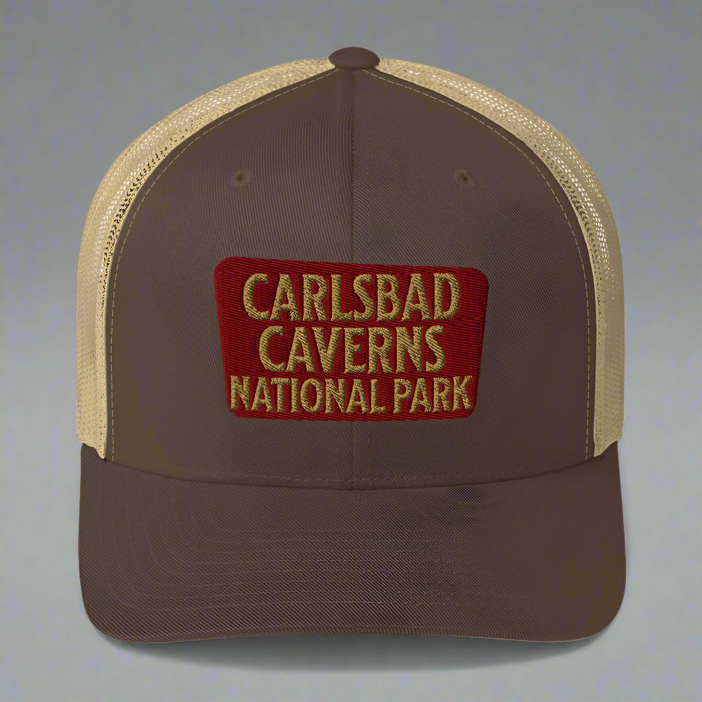 Carlsbad Caverns National Park Sign Embroidered Trucker Hat