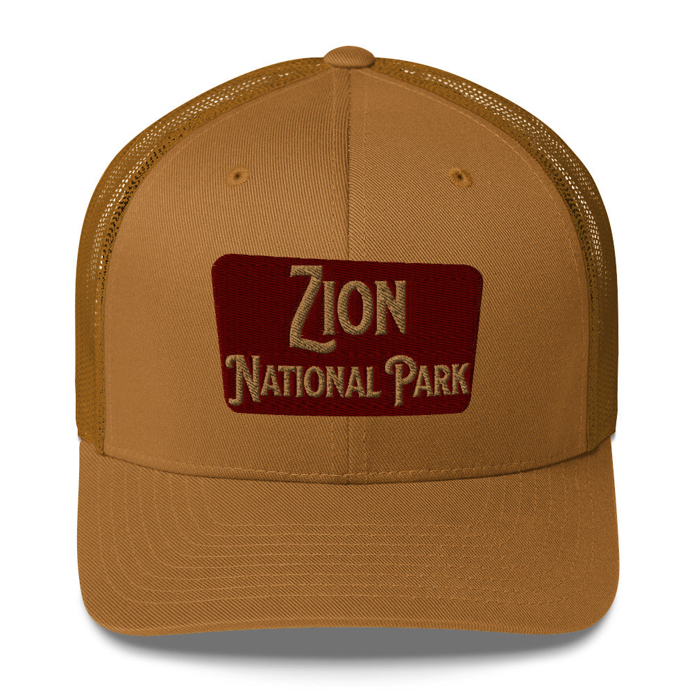 Zion National Park Sign Trucker Cap