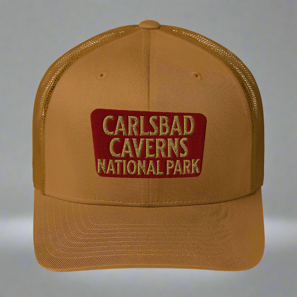 Carlsbad Caverns National Park Sign Embroidered Trucker Hat