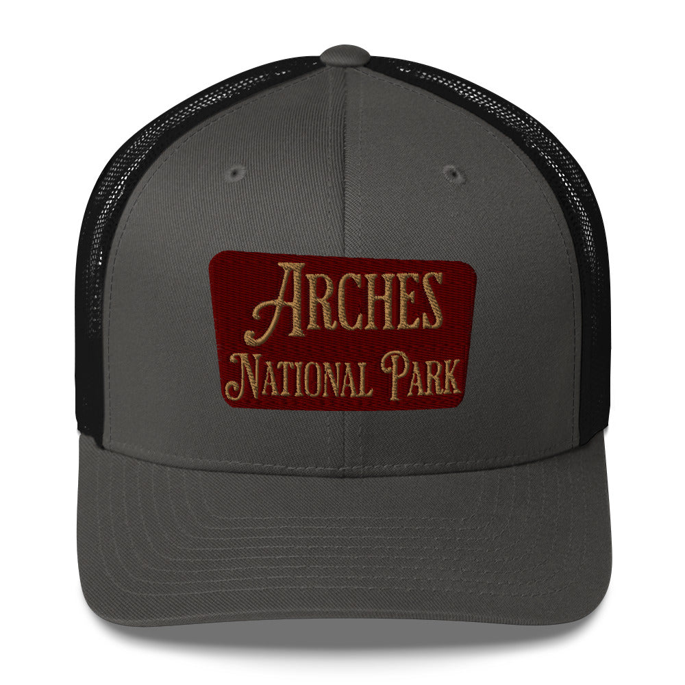 Arches Embroidered National Park Trucker Hat