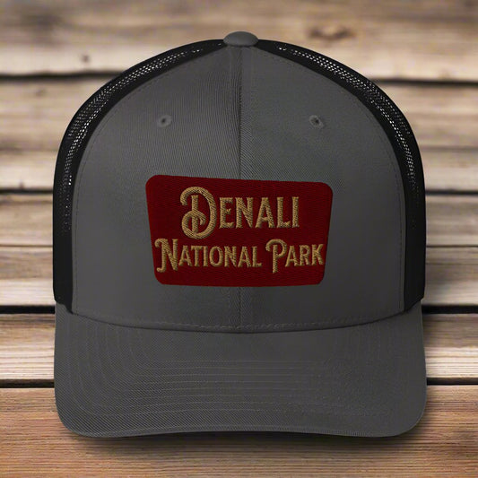 Denali National Park Sign Embroidered Trucker Hat