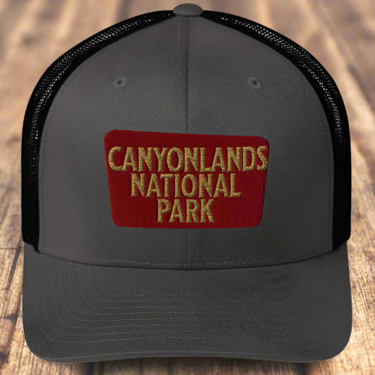 Canyonlands National Park Sign Embroidered Trucker Hat