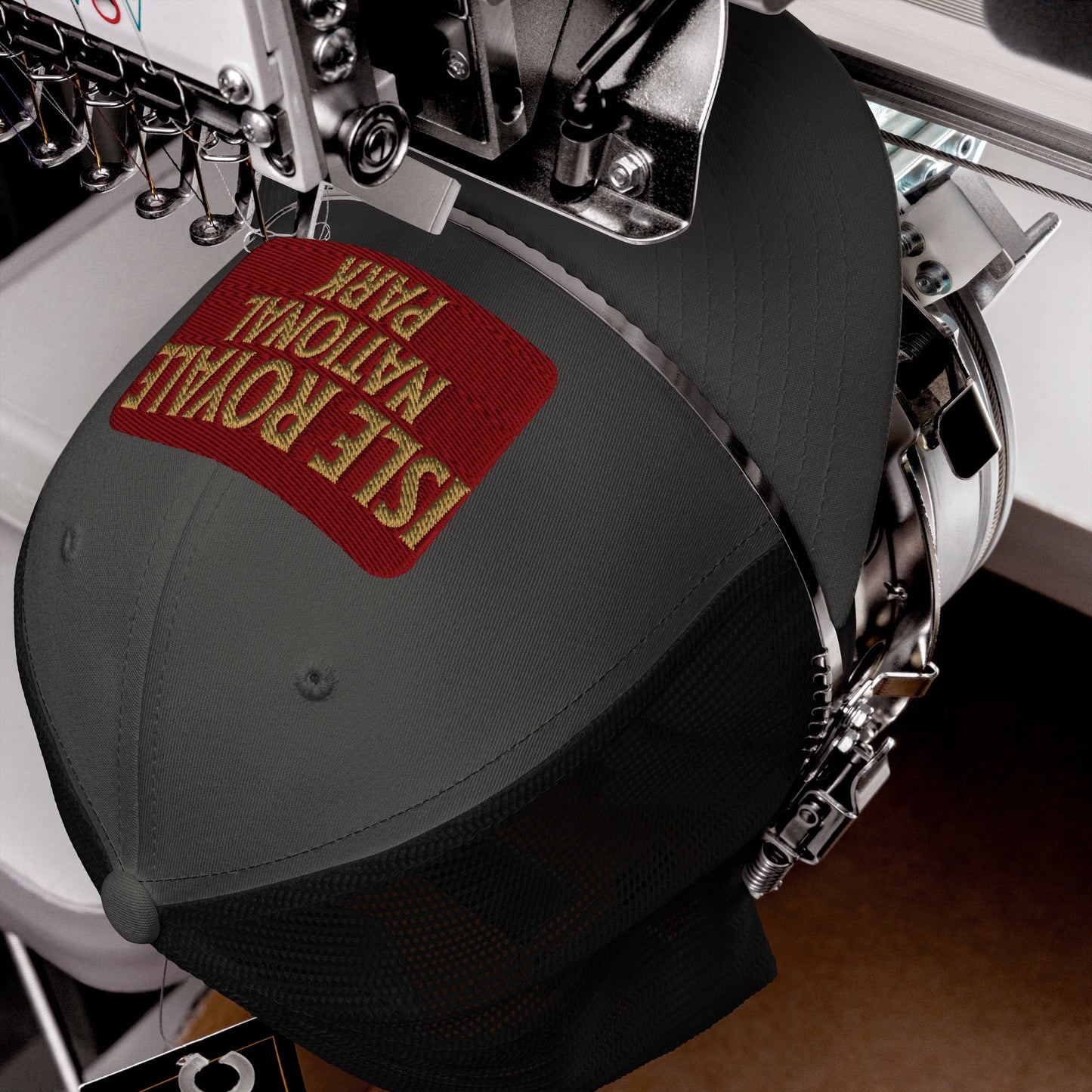 Isle Royale National Park Sign Embroidered Trucker Hat