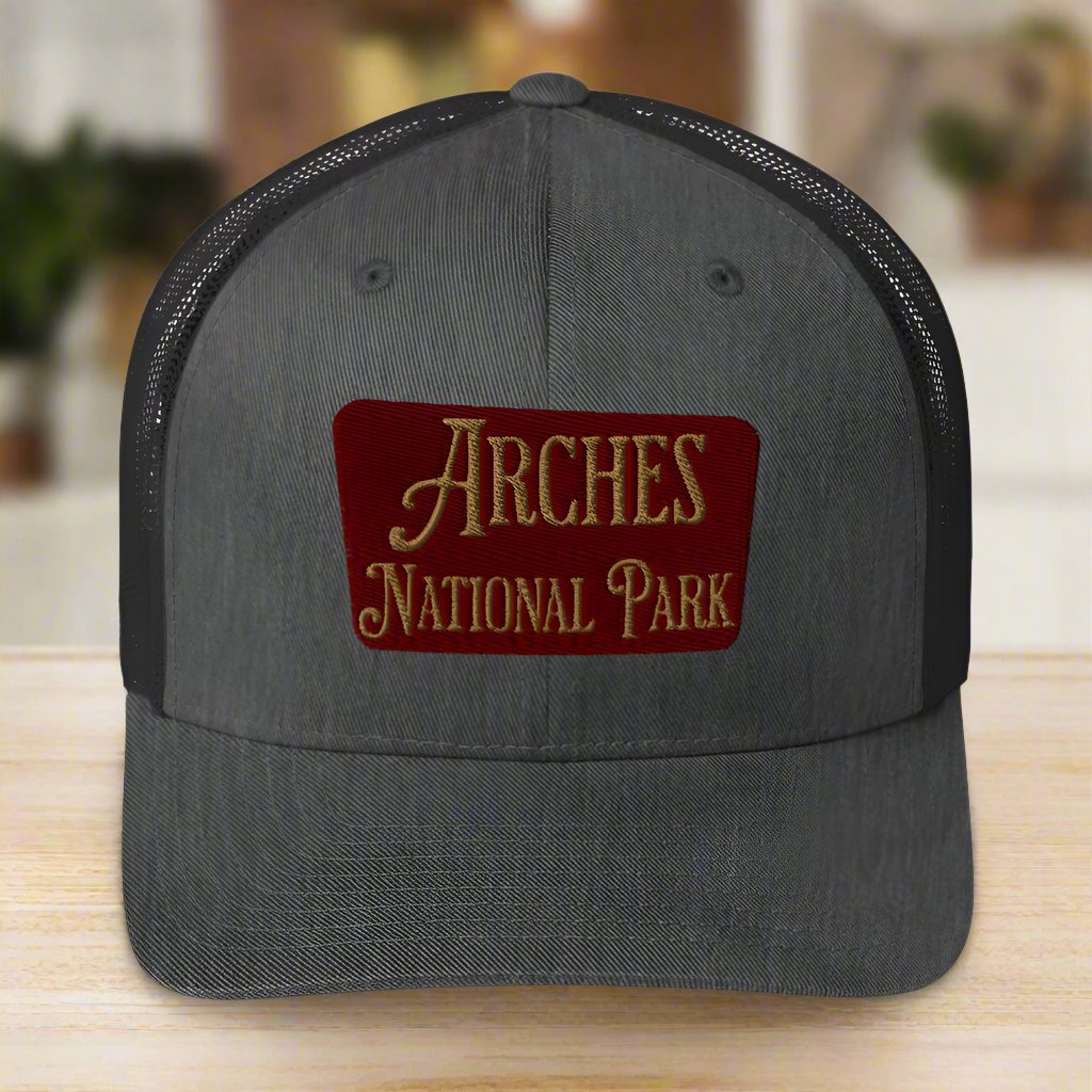 Arches Embroidered National Park Trucker Hat