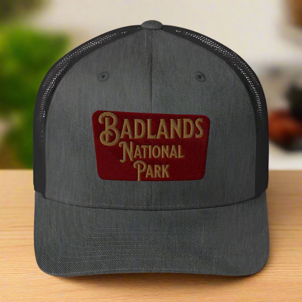 Badlands National Park Sign Embroidered Trucker Hat