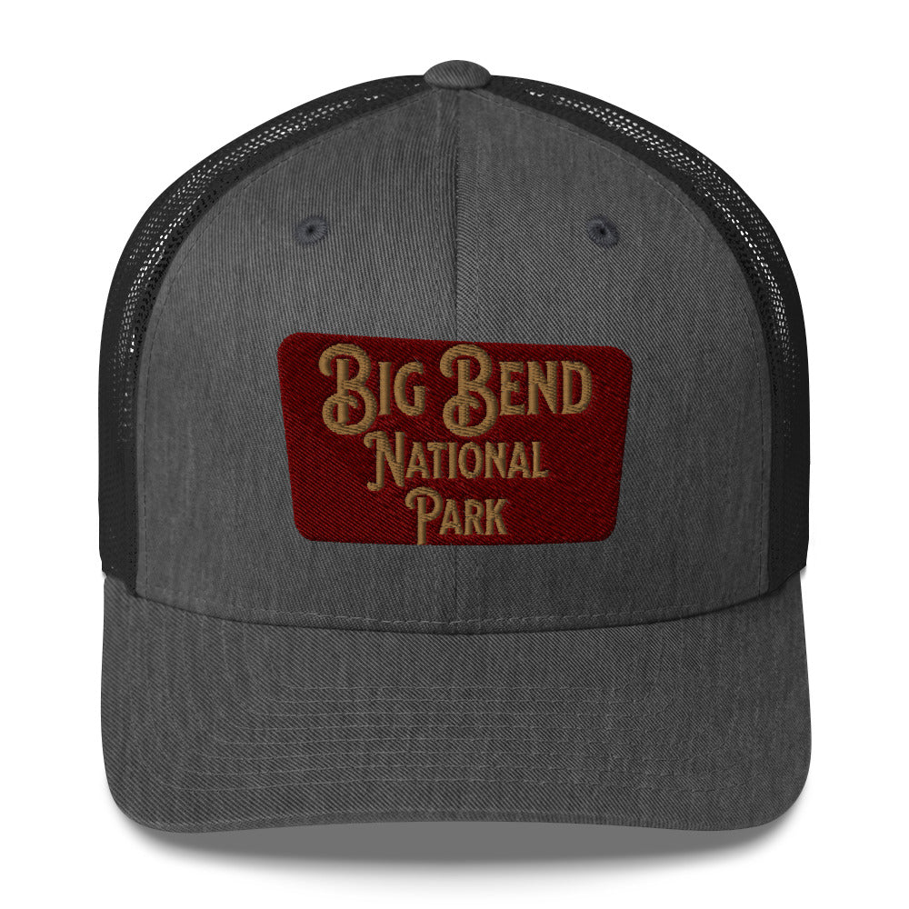 Big Bend Embroidered National Park Sign Trucker Hat