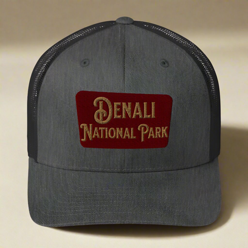 Denali National Park Sign Embroidered Trucker Hat