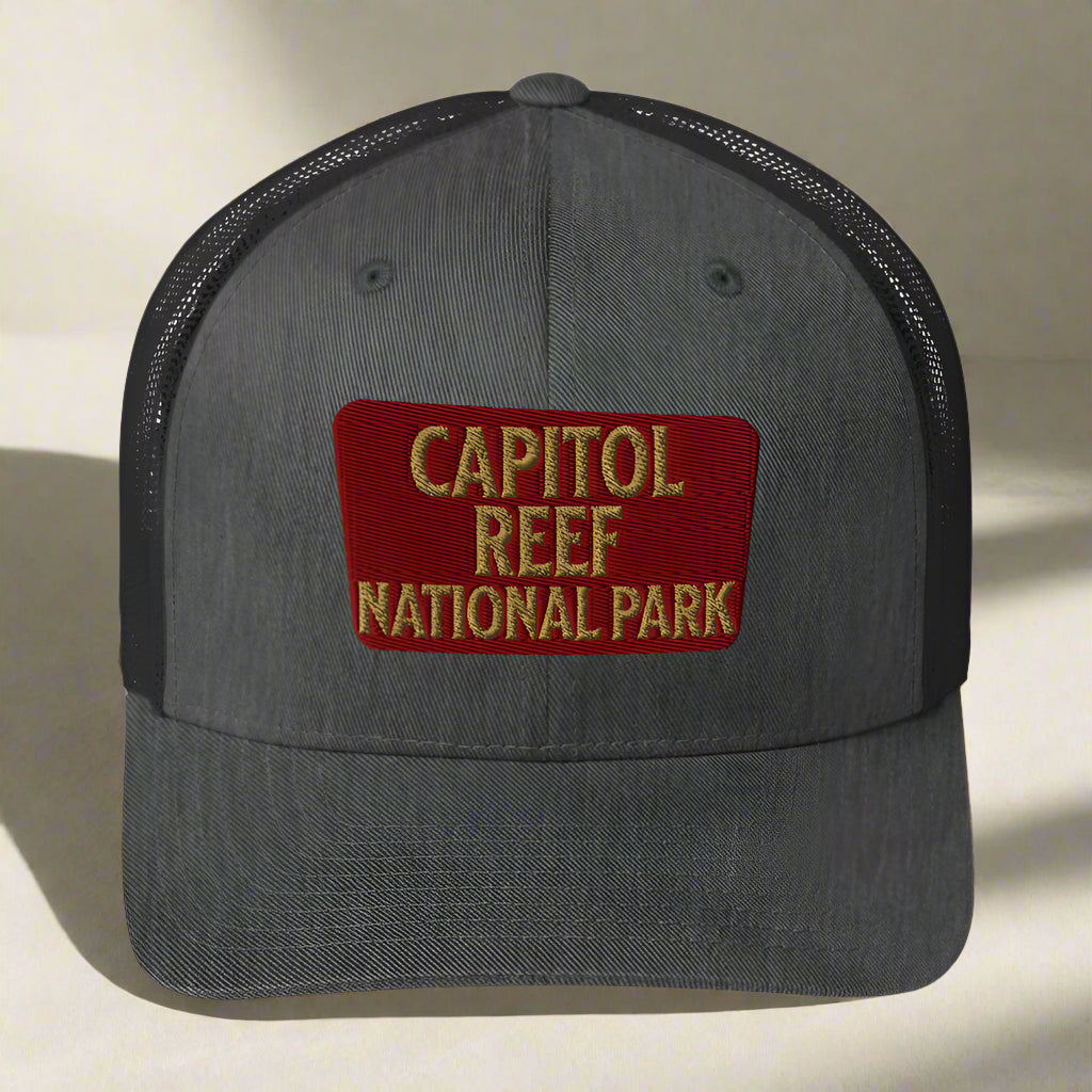 Capitol Reef National Park Sign Embroidered Trucker Hat
