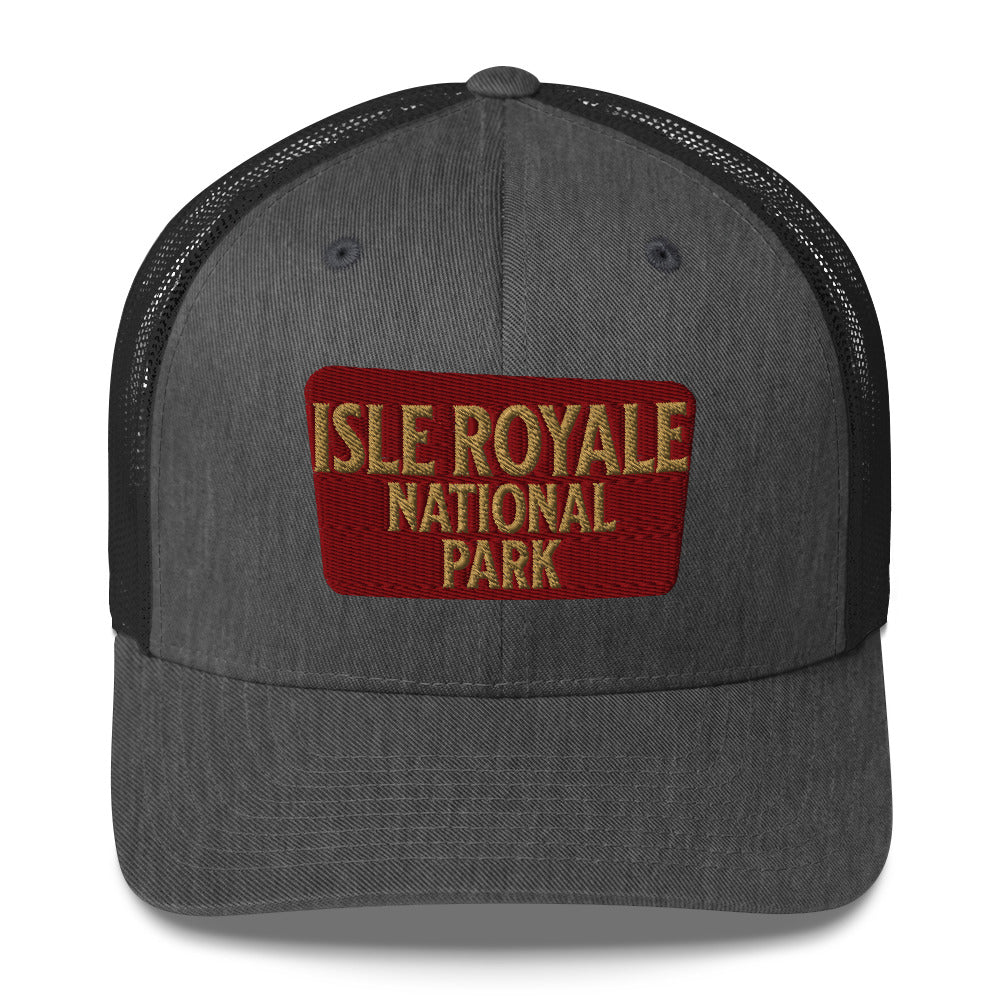 Isle Royale National Park Sign Embroidered Trucker Hat