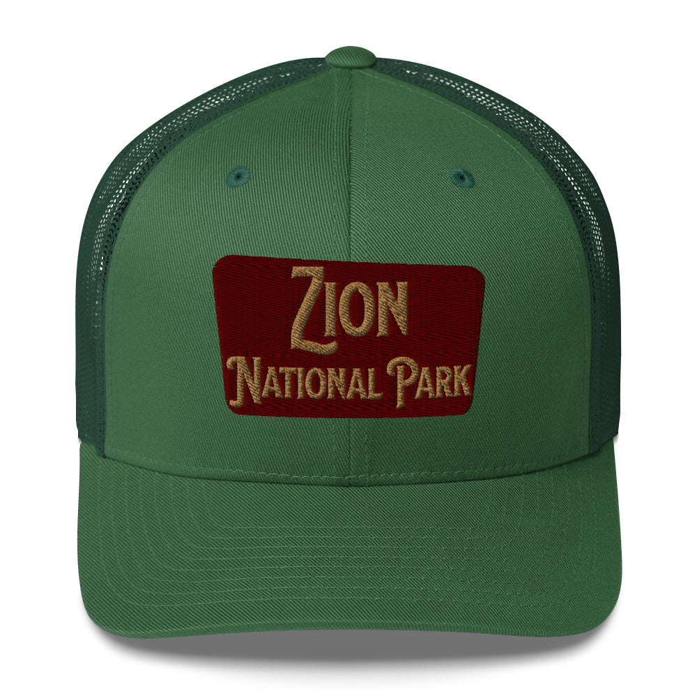 Zion National Park Sign Trucker Cap