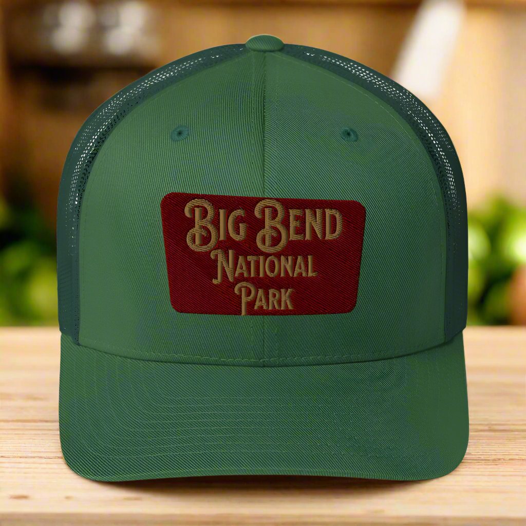 Big Bend Embroidered National Park Sign Trucker Hat