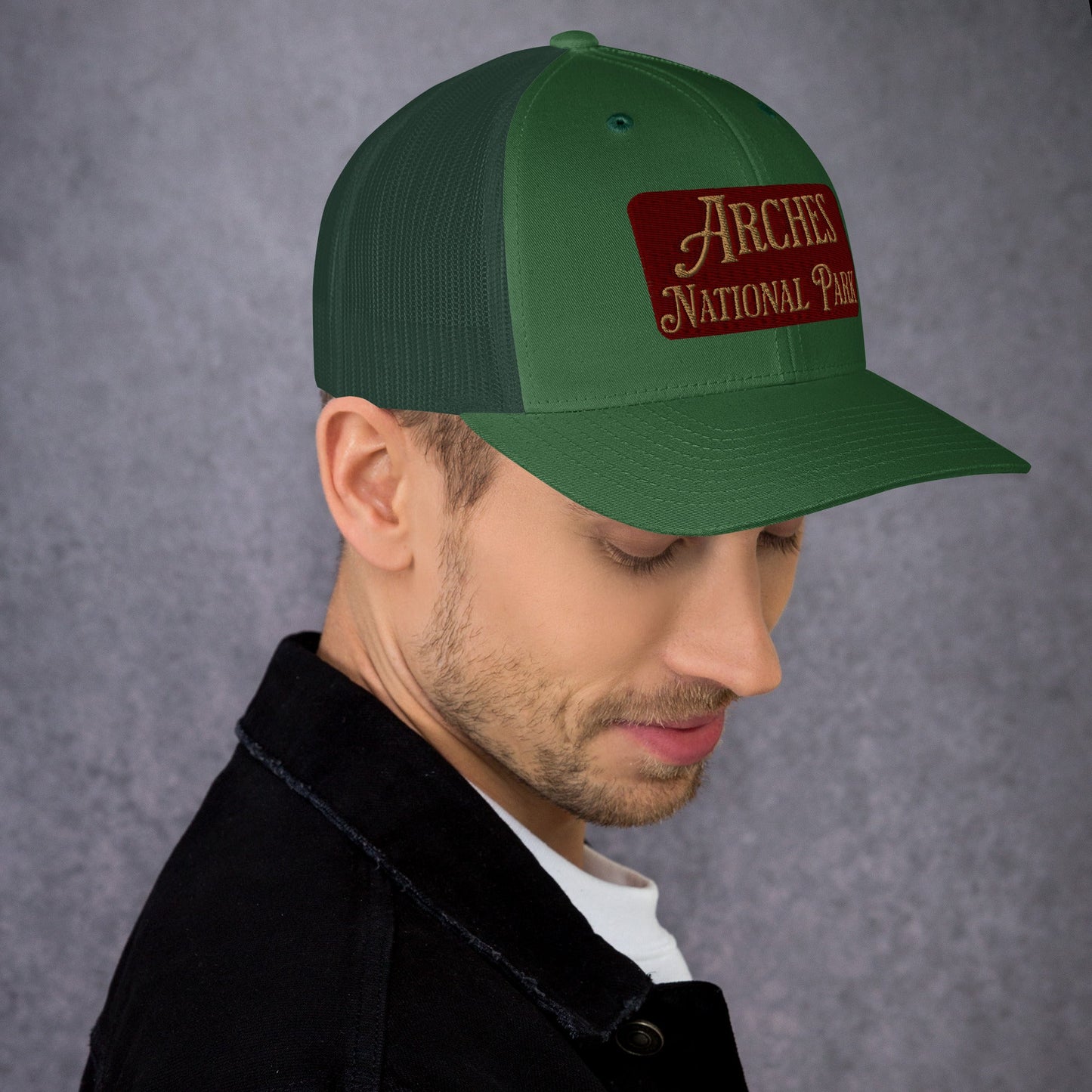 Arches Embroidered National Park Trucker Hat