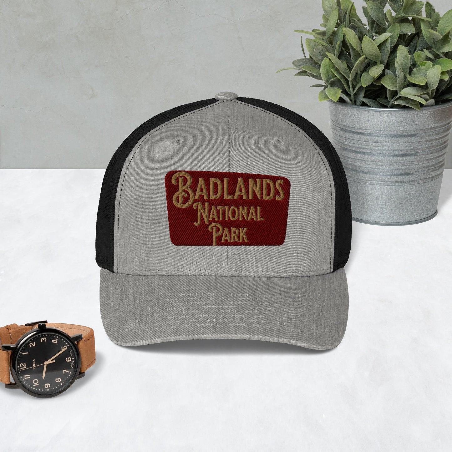 Badlands National Park Sign Embroidered Trucker Hat