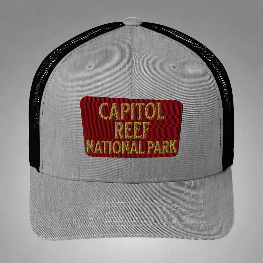 Capitol Reef National Park Sign Embroidered Trucker Hat