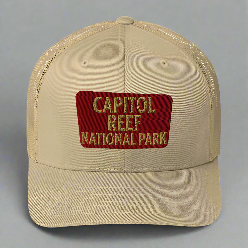 Capitol Reef National Park Sign Embroidered Trucker Hat