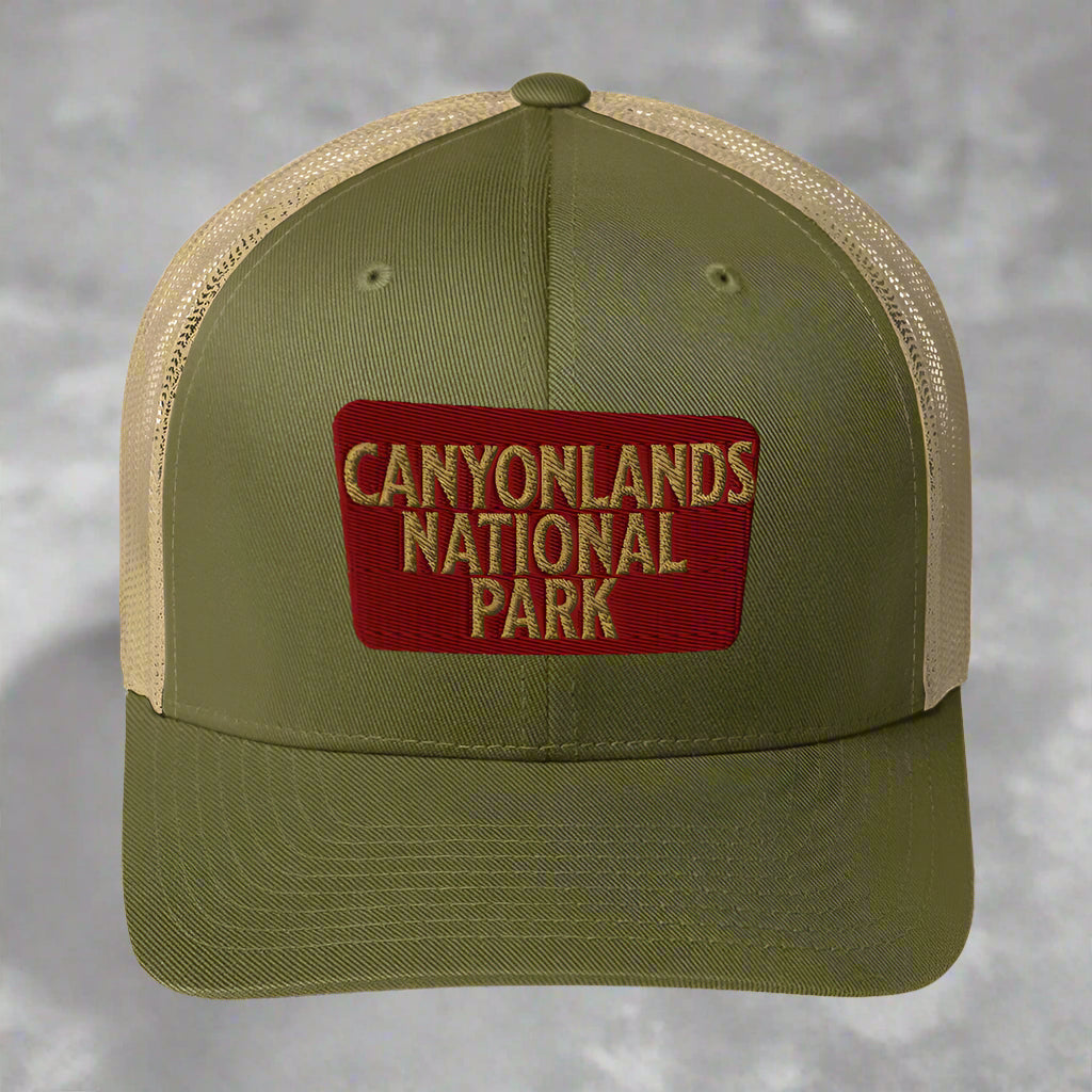 Canyonlands National Park Sign Embroidered Trucker Hat