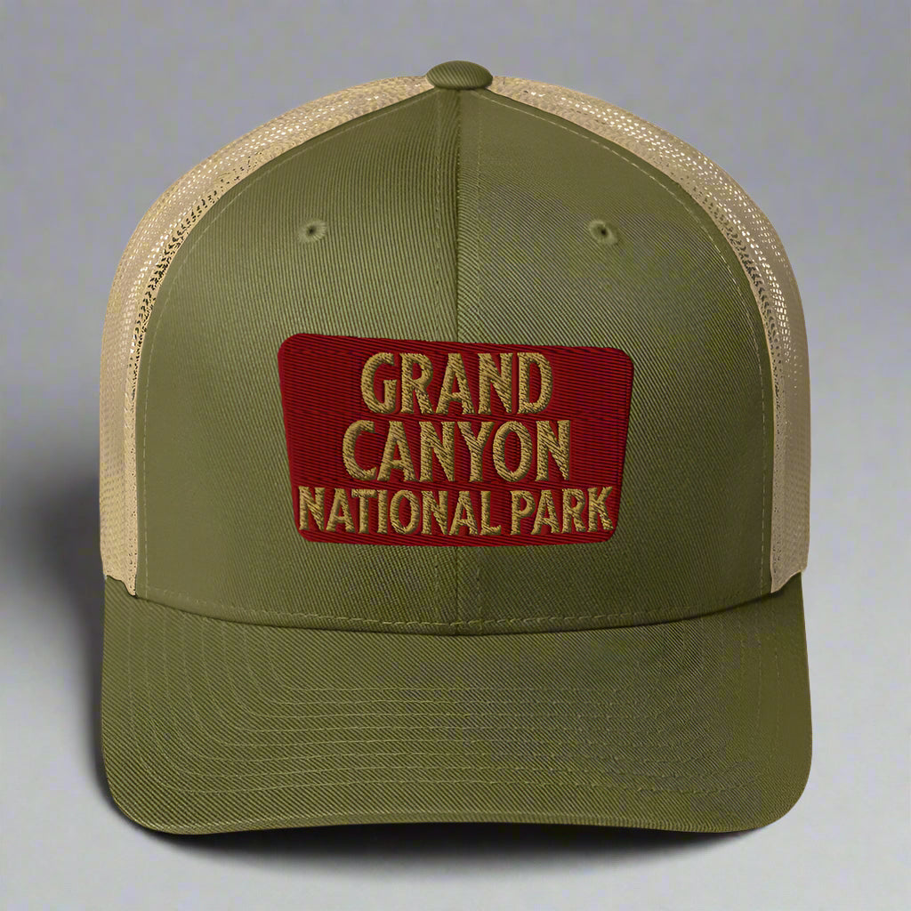 Grand Canyon National Park Sign Embroidered Trucker Hat