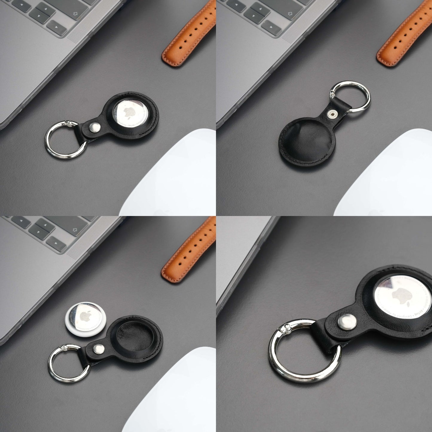 Saratoga Leather AirTag Holder