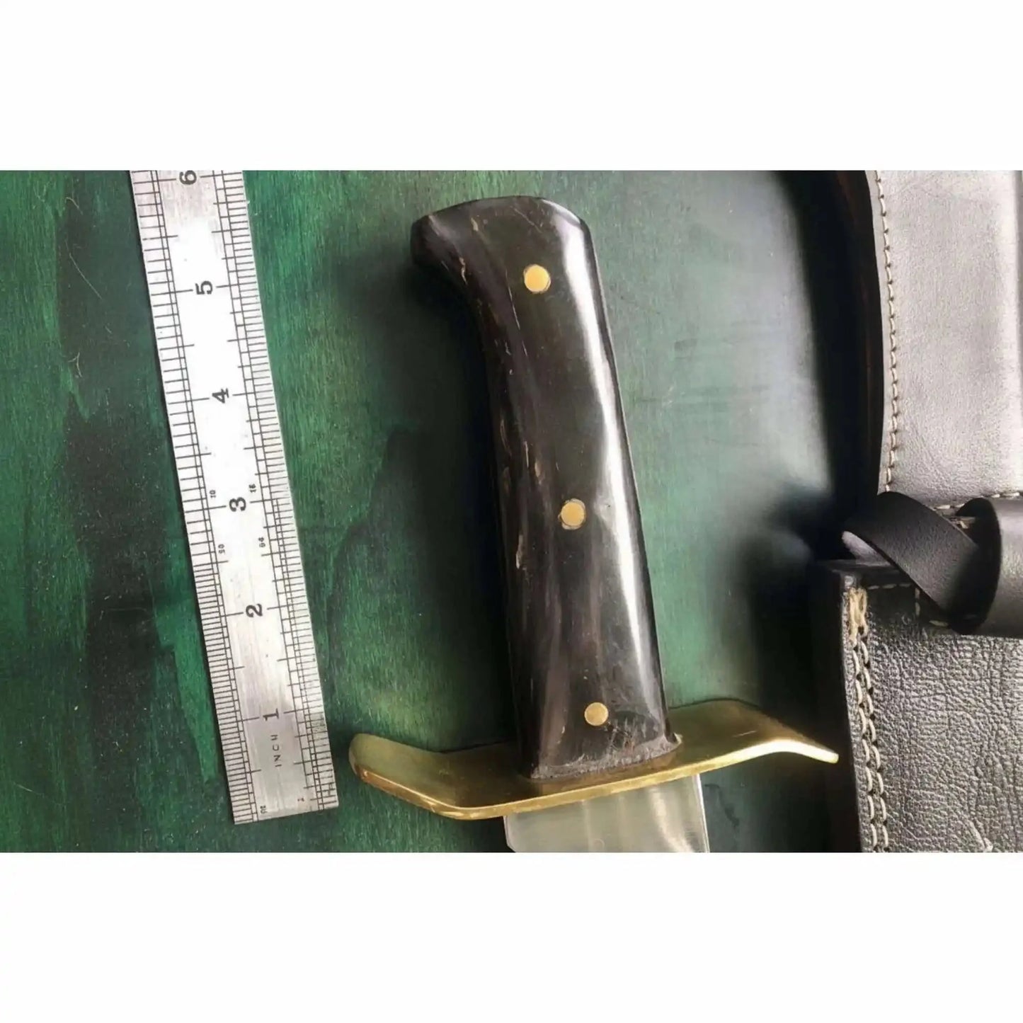 Sheffield Clip Point Bowie Knife Handmade Brass Guard Mirror Polish Blade JW SteelCrafts