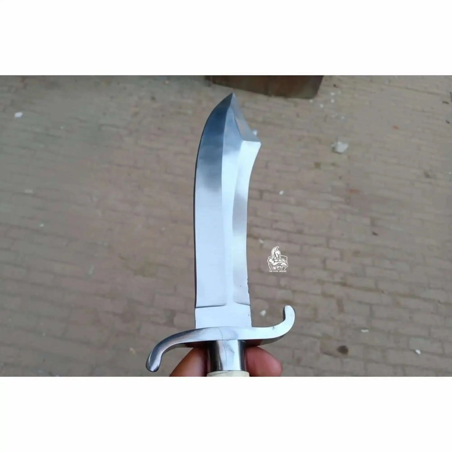 Sheffield Style Bowie Knife High Polished Clip Point Blade Brass Guard Bone Handle Handmade Fixed Blade