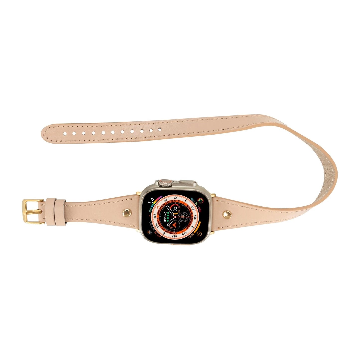 Syracuse Double Tour Leather Bands for Apple Watch 9, Ultra 2 and SE